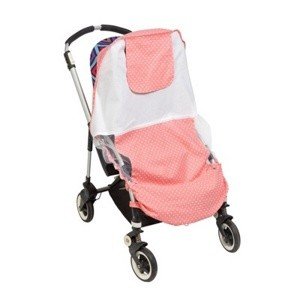 Солнцезащитный тент для коляски Mammie цвет розовый горошек 16-11005 - фото