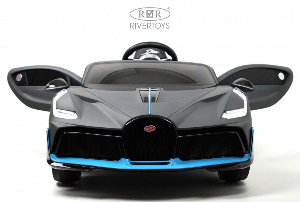 Детский электромобиль RiverToys Bugatti Divo HL338 (серый матовый) Лицензия - фото6