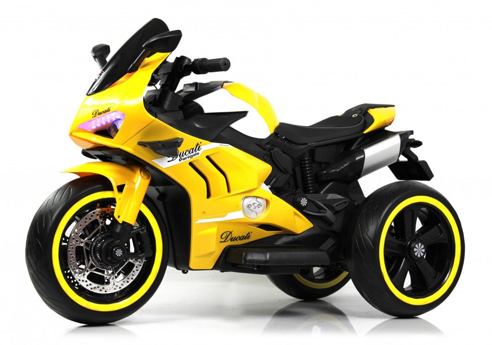 Детский электромотоцикл RiverToys М777БХ (жёлтый) Ducati