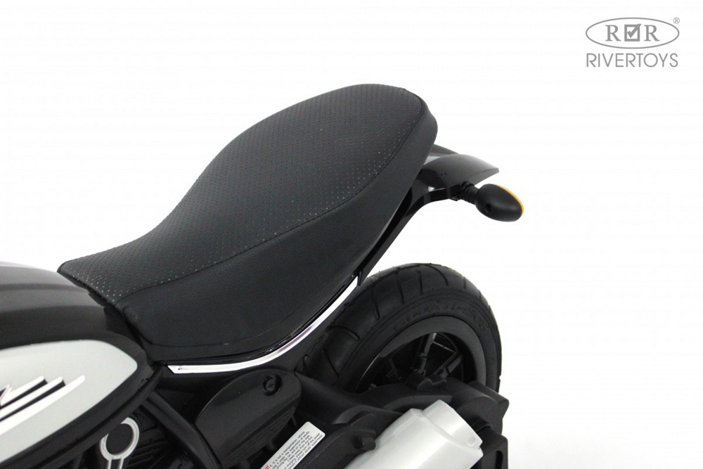 Детский электромотоцикл RiverToys Z111ZZ (черный) - фото6