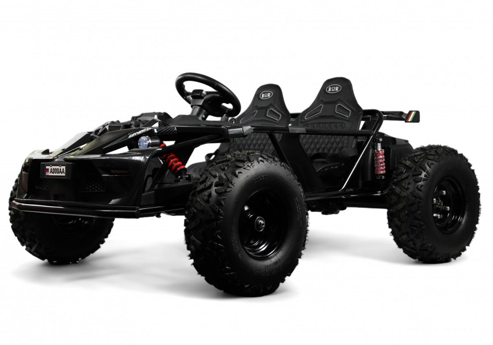 Детский электромобиль RiverToys A999AA (черный карбон) Buggy Двухместный Скорость: 20 км/ч, 48V, до 150 кг.