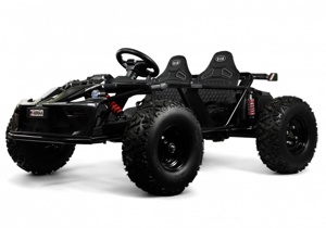 Детский электромобиль RiverToys A999AA (черный карбон) Buggy Двухместный Скорость: 20 км/ч, 48V, до 150 кг. - фото