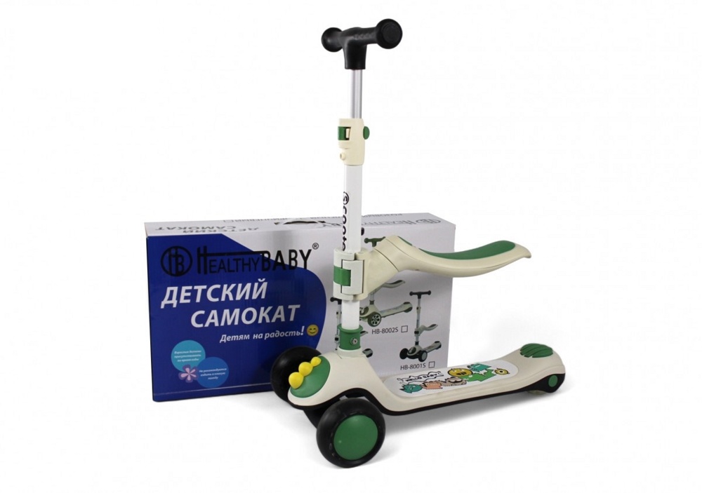 Детский самокат RiverToys HB-8002S (зеленый) Складной - фото1 Детский самокат RiverToys HB-8002S (зеленый) Складной - фото1