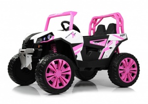 Детский электромобиль RiverToys F888FF 4WD (розовый) - фото