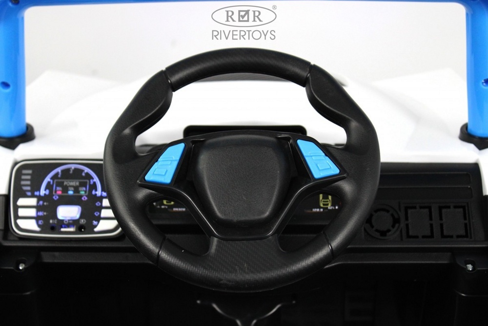 Детский электромобиль RiverToys F888FF 4WD (синий) - фото3