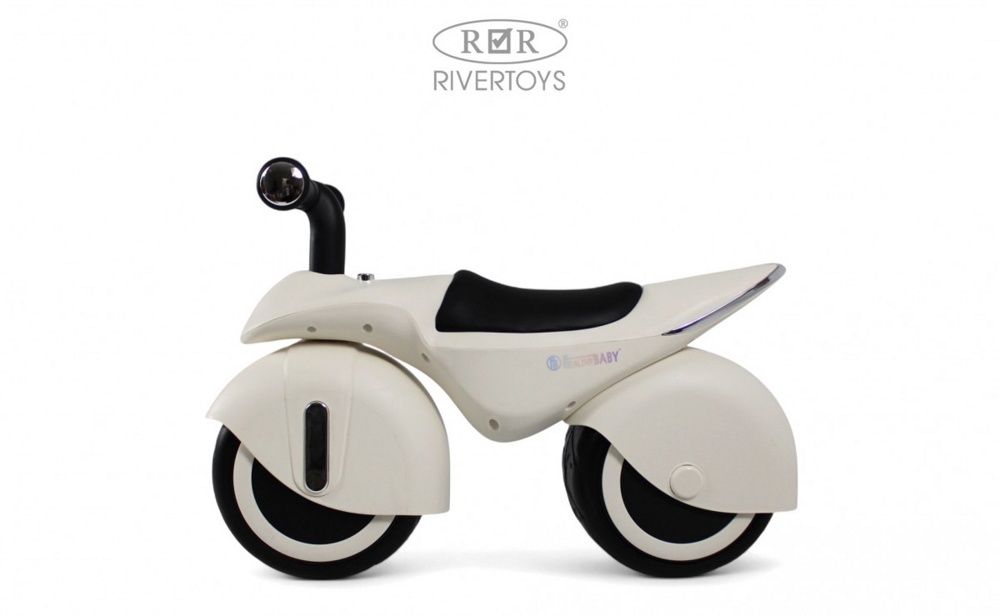 Детский беговел RiverToys HB-222 (белый) - фото2