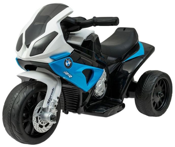 Детский электромобиль, мотоцикл RiverToys BMW S1000 RR JT5188 VIP (голубой) - фото