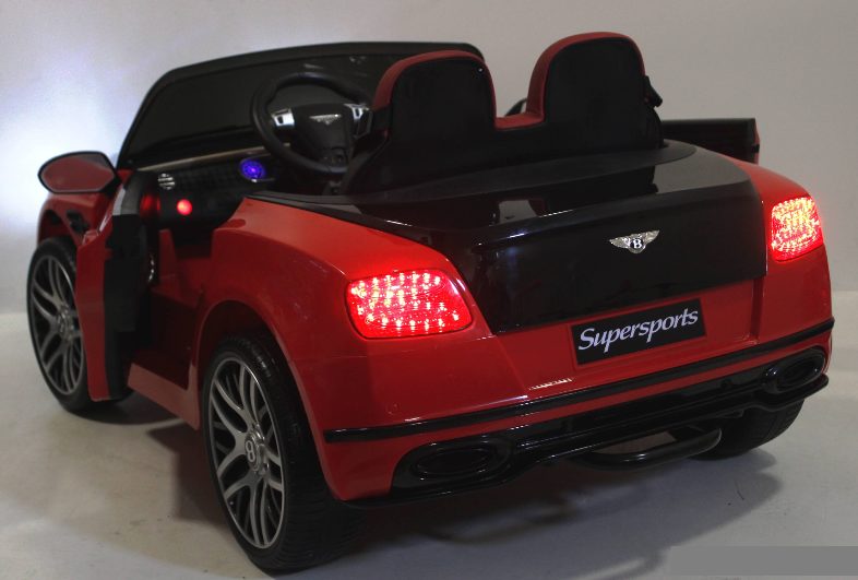 Детский электромобиль RiverToys Bentley Continental Supersports JE1155 (красный/черный) Лицензия двухместный - фото6