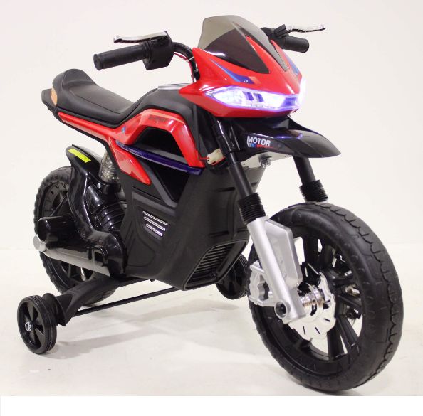 Детский электромобиль, мотоцикл RiverToys Moto JT5158 (красный)