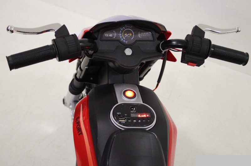 Детский электромобиль, мотоцикл RiverToys Moto JT5158 (красный) - фото4
