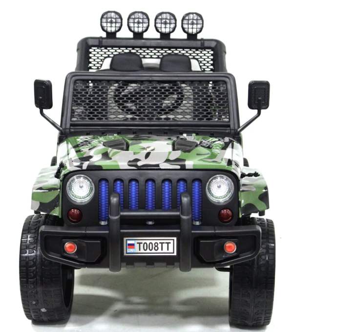 9Детский электромобиль RiverToys Jeep 4WD T008TT (камуфляжный) двухместный полноприводный - фото2