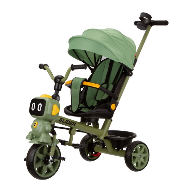 Велосипед трехколесный с ручкой Slider IT129G (зеленый) Kinder - фото2