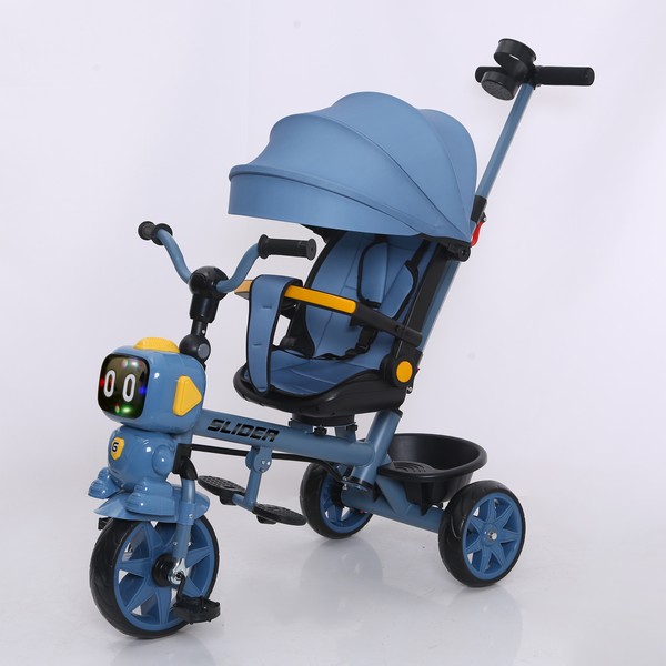 Велосипед трехколесный с ручкой Slider IT129B (синий) Kinder - фото2