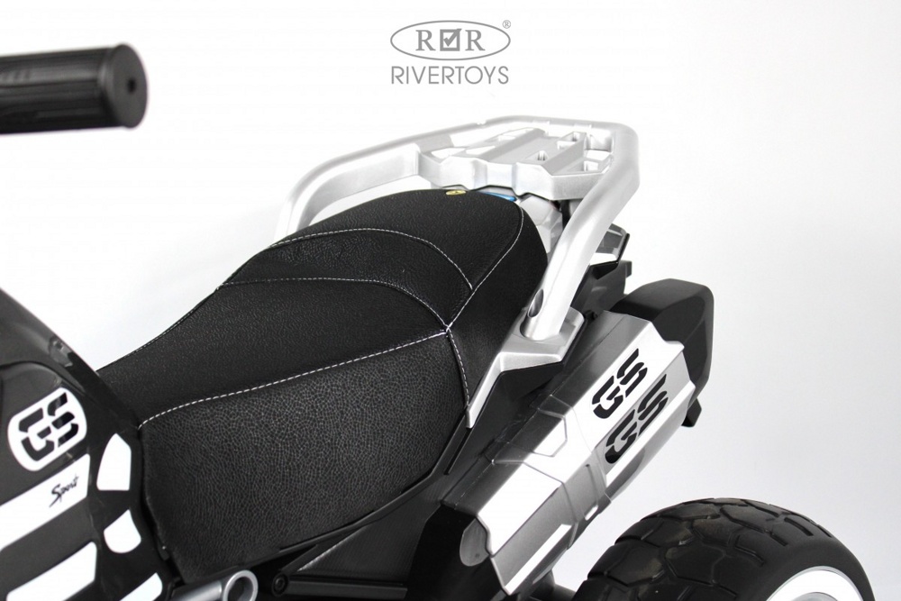 Детский электромотоцикл RiverToys М111БХ (черный) - фото5