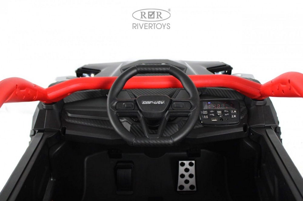 Детский электромобиль RiverToys Z707ZZ (черно-красный) - фото4