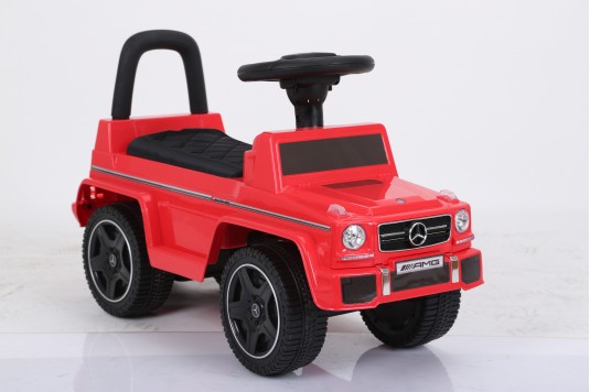 Детская машинка Каталка, толокар RiverToys Mercedes-Benz G63 JQ663 (красный/черный) Лицензия - фото2
