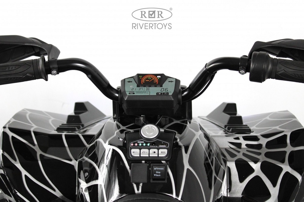 Детский электроквадроцикл RiverToys X999XX (черный спайдер) 4WD Полноприводный - фото3