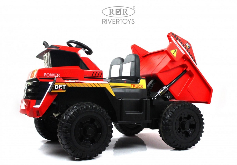 Детский электромобиль RiverToys K333AM (красный) Двухместный, полноприводный - фото2