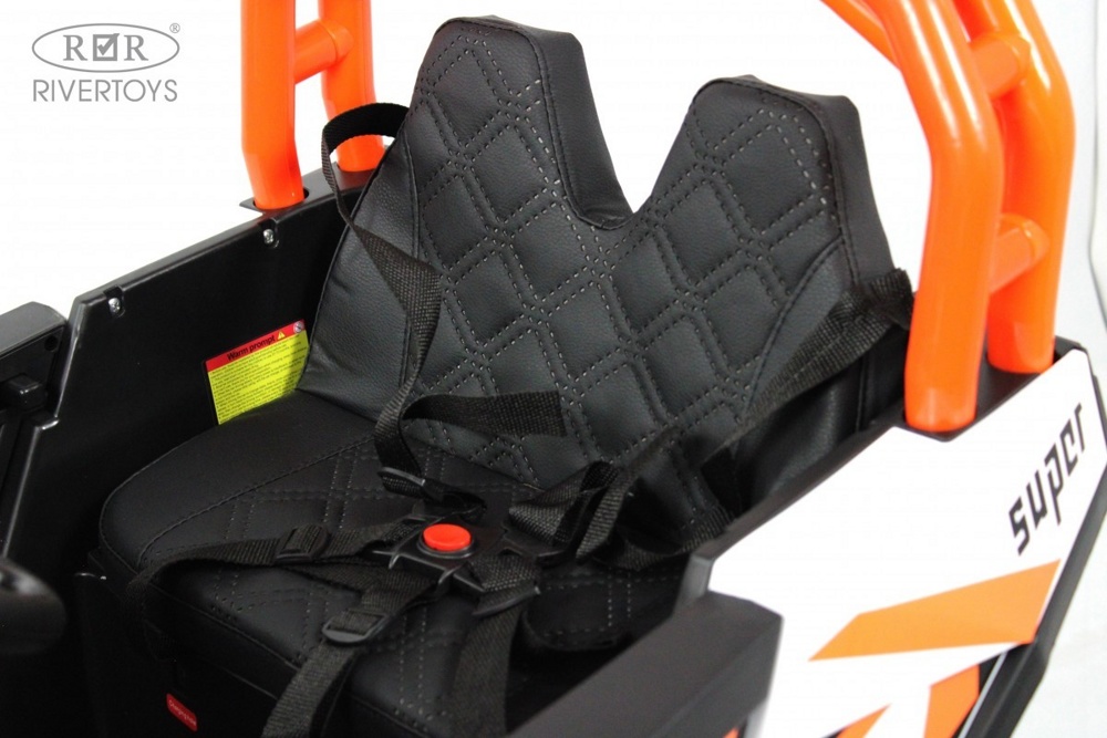 Детский электромобиль RiverToys F888FF 4WD (оранжевый) - фото4