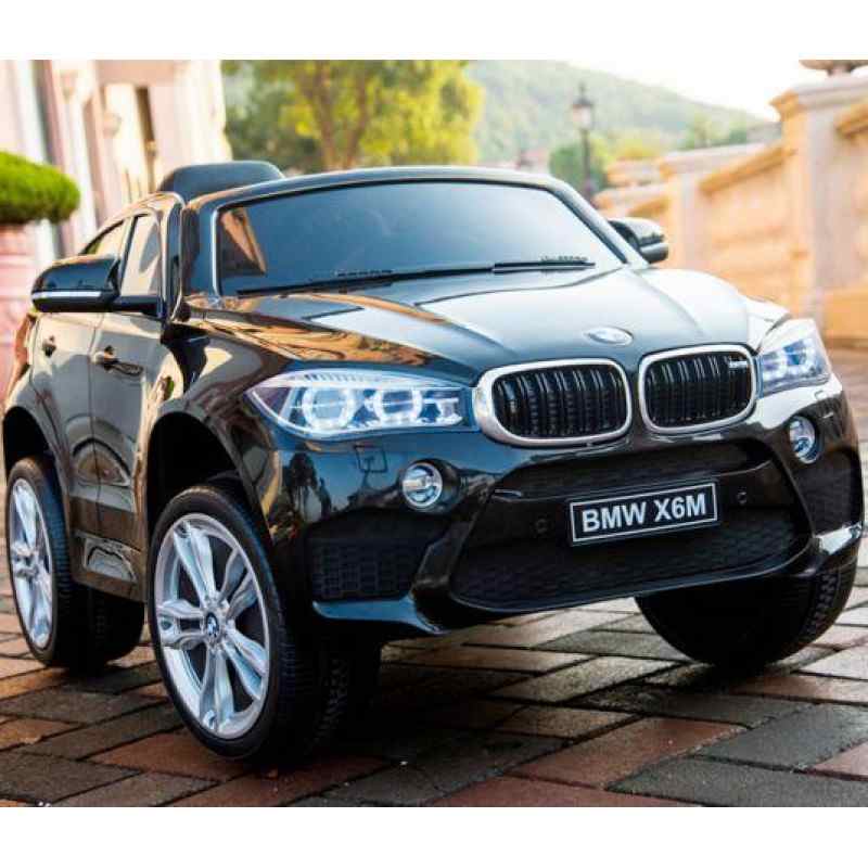 Детский электромобиль RiverToys BMW X6M JJ2199 (черный) лицензия 