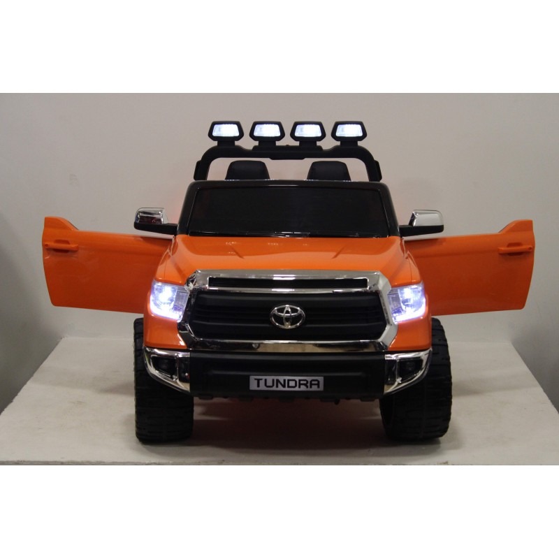 Детский электромобиль RiverToys Toyota Tundra JJ2255 (оранжевый) лицензия 24V двухместный - фото3