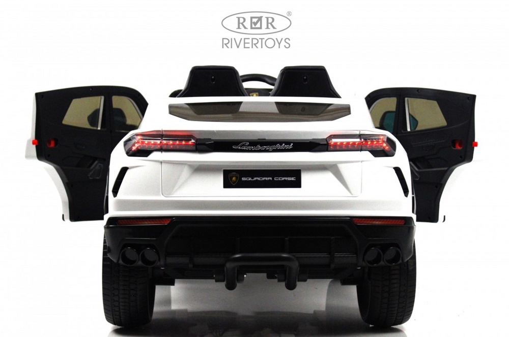 Детский электромобиль RiverToys Lamborghini Urus E777EE (белый) Полноприводный - фото5