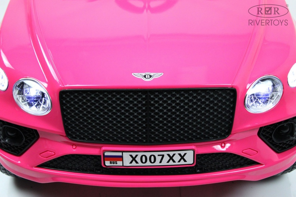 Детский электромобиль RiverToys X007XX (розовый глянец) Bentley - фото3