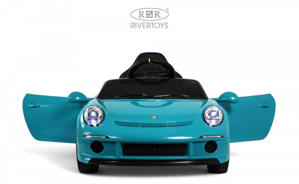 Детский электромобиль RiverToys Porsche 911 RUF A444AA (синий) - фото2