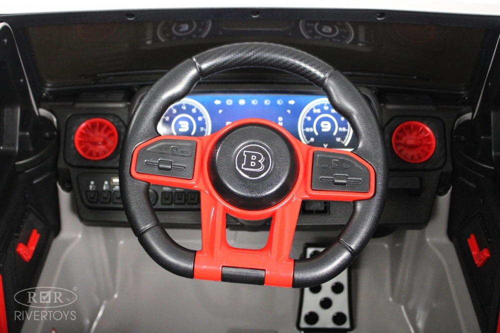 Детский электромобиль RiverToys Z999ZZ (серый) Полноприводный Mercedes Brabus - фото3