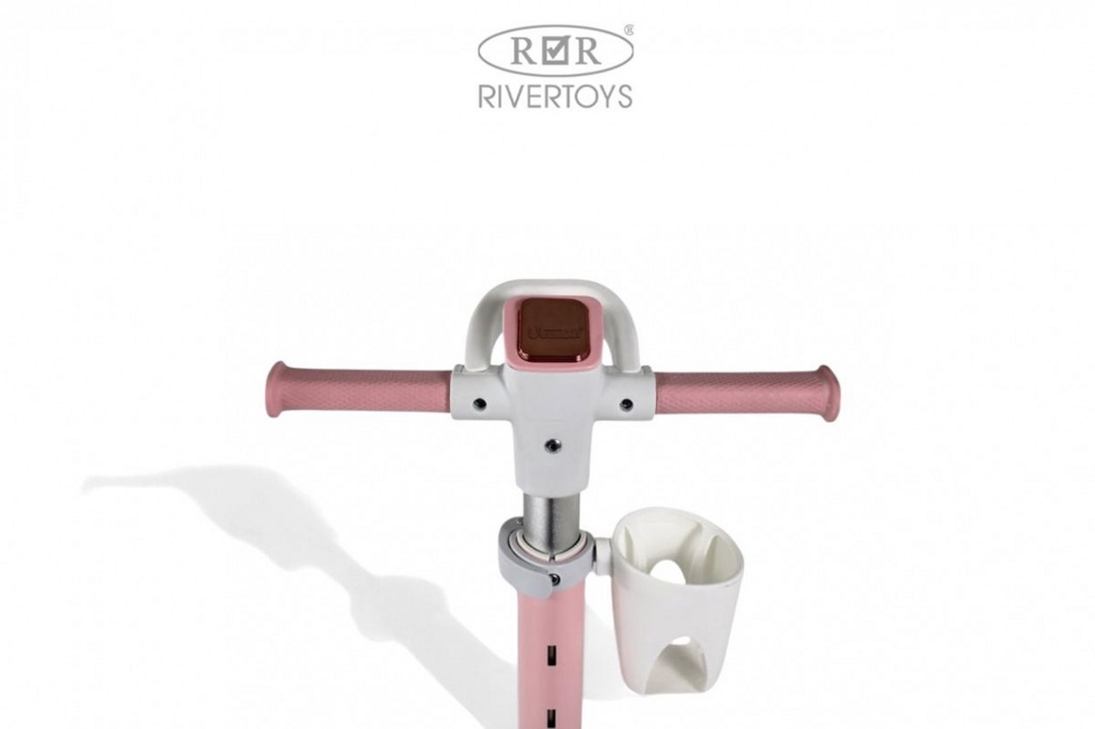Детский cамокат RiverToys HB-333 (розовый) - фото4