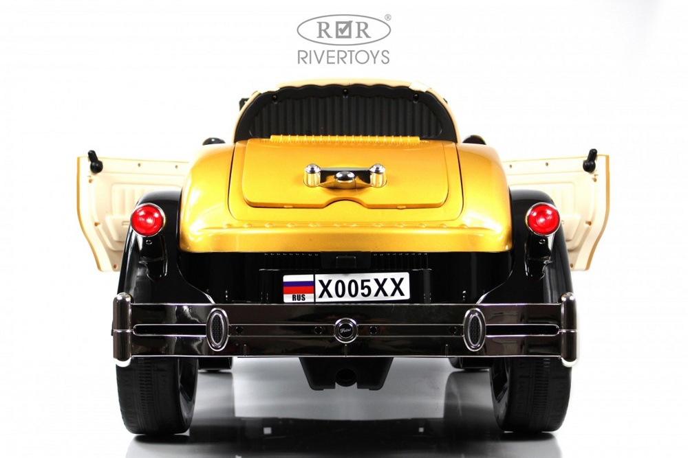 Детский электромобиль RiverToys X005XX (черно-золотой) Полноприводный - фото2