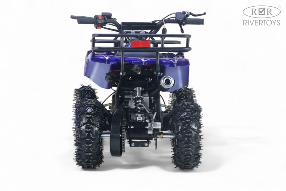 Детский квадроцикл RiverToys TIGER (синий spider) Бензиновый - фото5