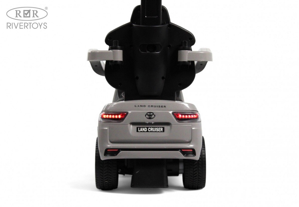 Детский толокар RiverToys Toyota Land Cruiser 300 Z002ZZ-C (серый) фото-6