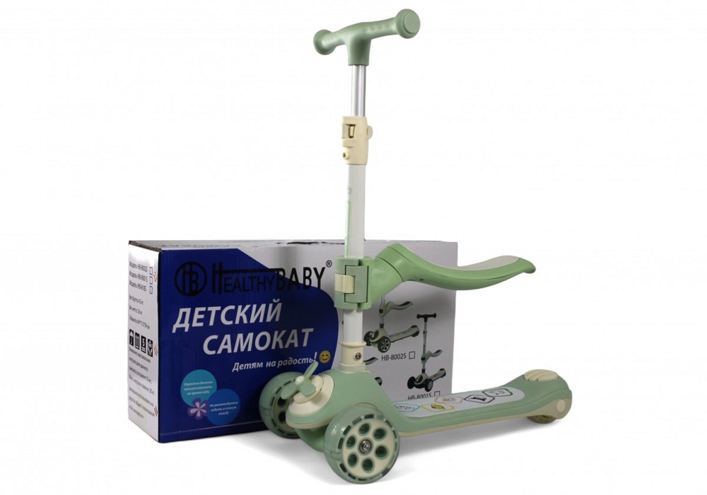 Детский самокат RiverToys HB-8001S (зеленый) Детский самокат RiverToys HB-8001S (зеленый)