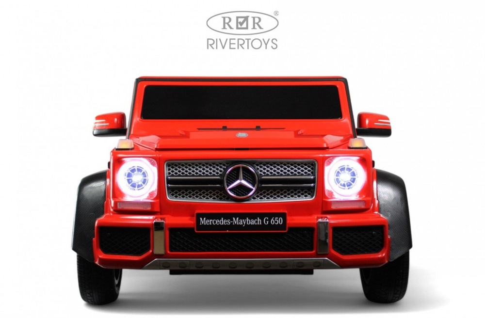 Детский электромобиль RiverToys Mercedes-Maybach G650 Landaulet M999MM (красный) Двухместный до 100кг - фото2