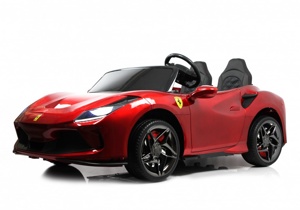 Детский электромобиль RiverToys F111FF (красный глянец) Ferrari Двухместный - фото