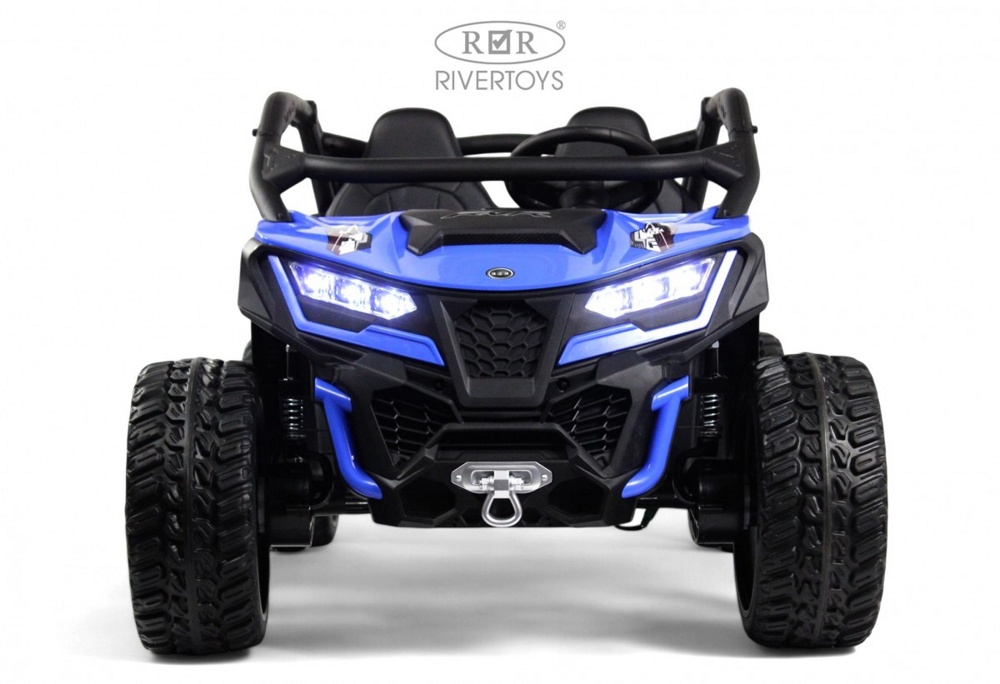 Детский электромобиль RiverToys C555CC (синий) Buggy Двухместный Полноприводный - фото4