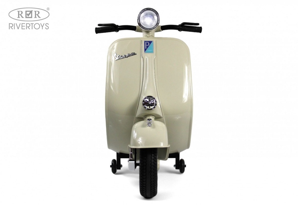 Детский электроскутер RiverToys VESPA M888MM (серый) - фото2