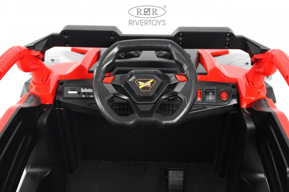 Детский электромобиль RiverToys K707AM (красный) - фото5
