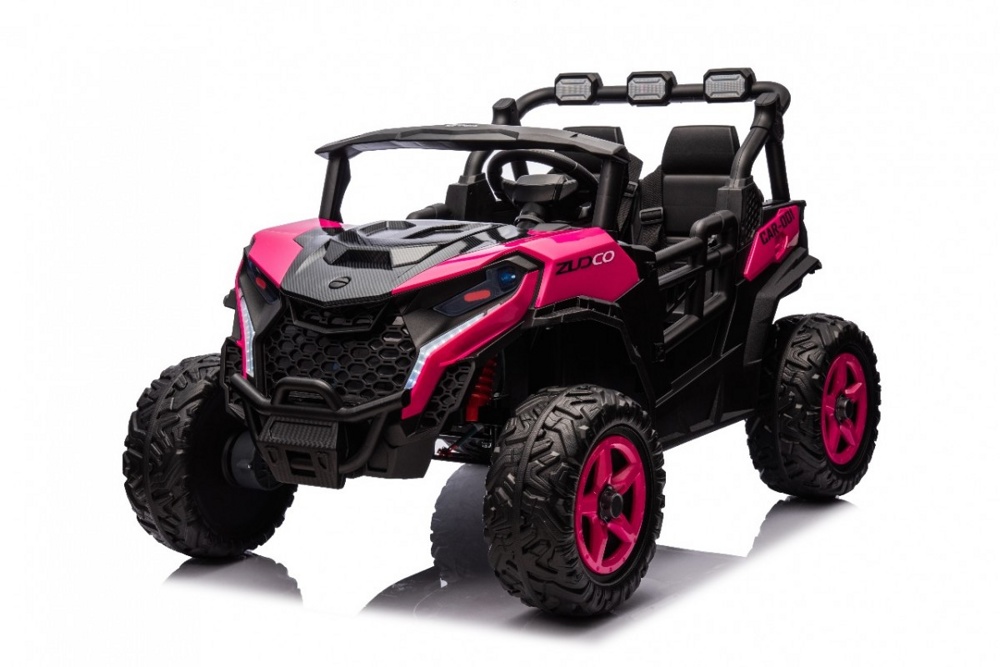Детский электромобиль RiverToys K555KK 4WD 24V (розовый) Buggy Полноприводный Двухместный