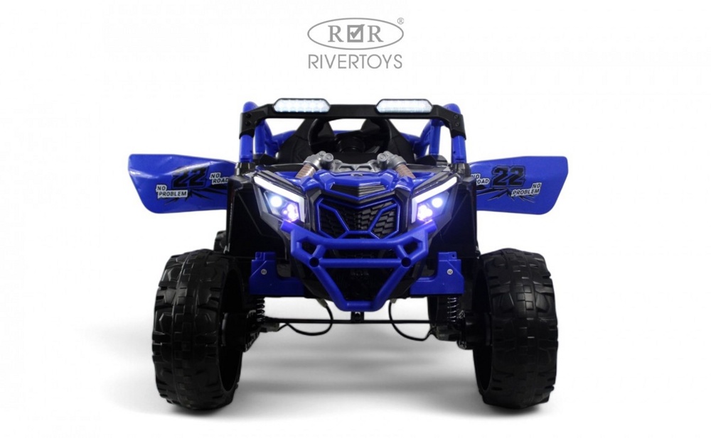 Детский электромобиль RiverToys K707AM-A (синий) - фото3