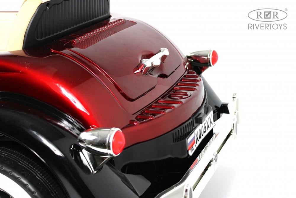 Детский электромобиль RiverToys X005XX (красно-черный) Полноприводный - фото6