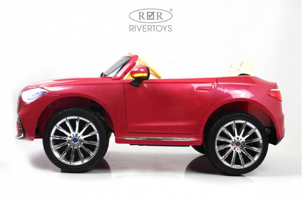 Детский электромобиль RiverToys М333БХ (розовый глянец) Mercedes Лицензия Полный привод - фото3