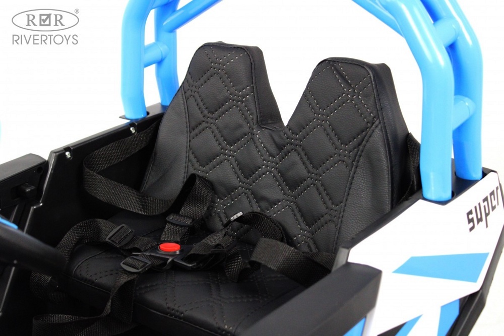 Детский электромобиль RiverToys F888FF-A 4WD (синий) - фото4