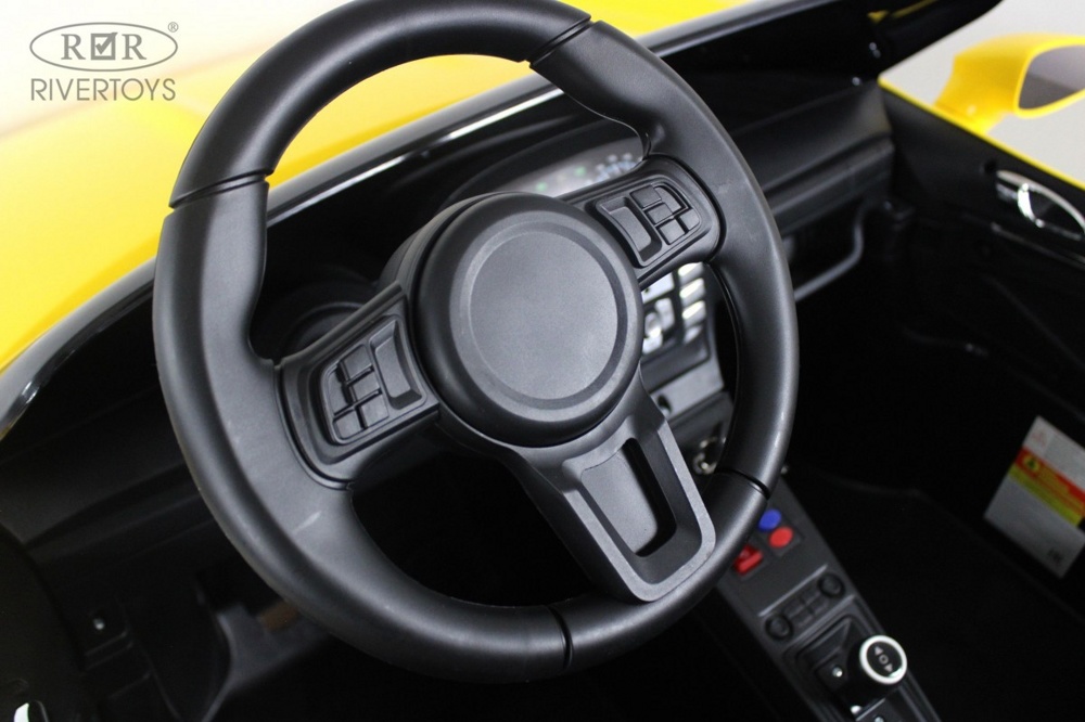 Детский электромобиль RiverToys T911TT NEW (желтый) Двухместный до 100кг - фото3