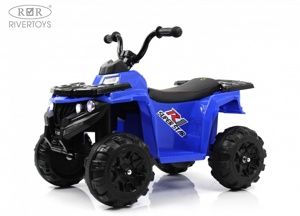 Детский электроквадроцикл RiverToys L222LL (синий) - фото