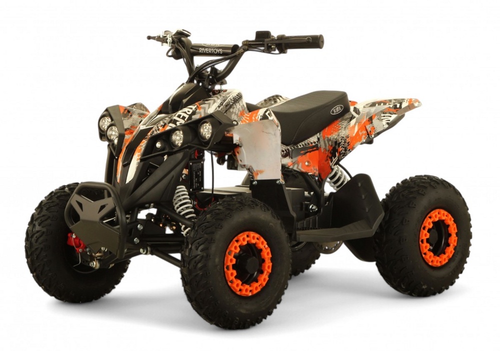 Детский электроквадроцикл RiverToys MARK (оранжевый)