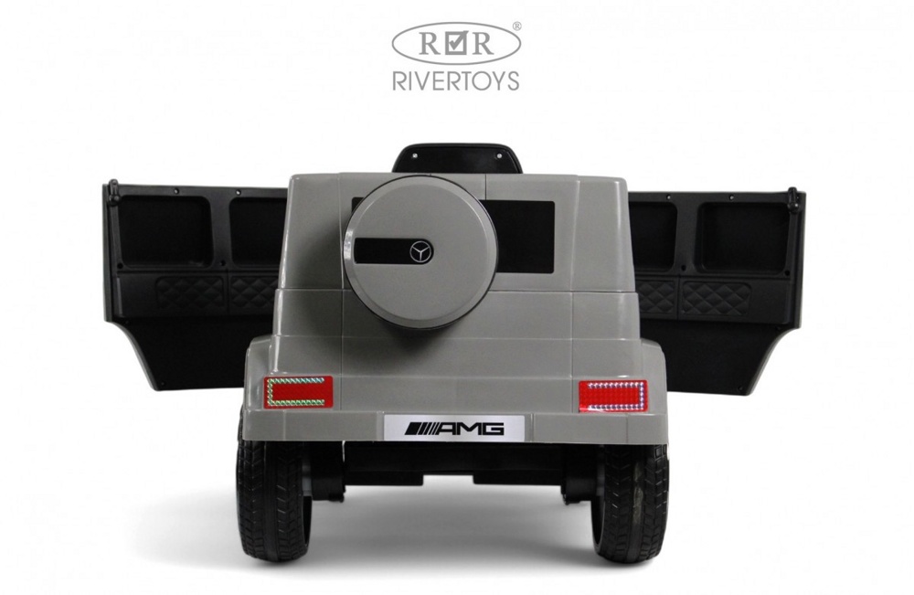 Детский электромобиль RiverToys Mercedes-AMG G63 G222GG (серый) - фото4