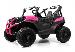 Детский электромобиль RiverToys K777KK 4WD (розовый) Buggy Полноприводный Двухместный - фото