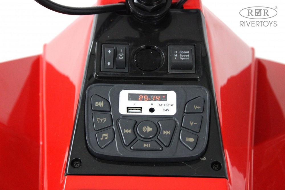 Детский электромобиль-квадроцикл RiverToys M009MM (красный) до 15 км/ч и с Сабвуфером - фото6